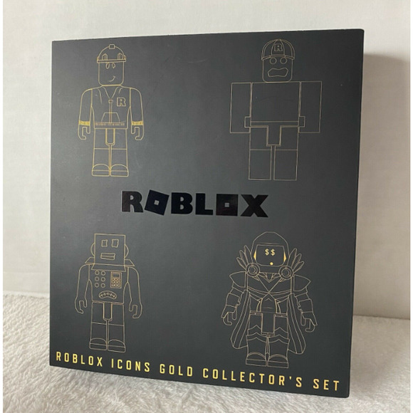 NEW ROBLOX Icons Gold *Virtual CODE* Golden Mr. ROBOT 15th Anniversary Figures - Picture 1 of 12